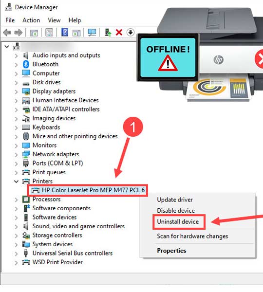 How to Fix HP Printer Offline